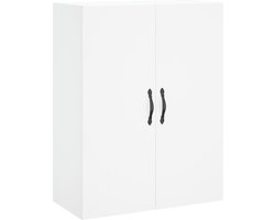 vidaXL - Wandkast - 69,5x34x90 - cm - bewerkt - hout - wit