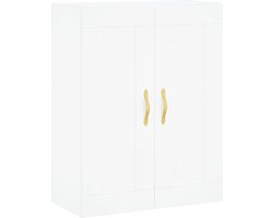 vidaXL - Wandkast - 69,5x34x90 - cm - bewerkt - hout - wit