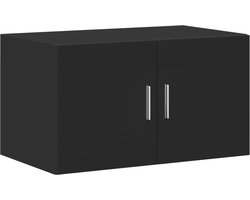 vidaXL - Wandkast - 70x42,5x40 - cm - bewerkt - hout - zwart