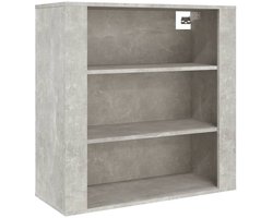 vidaXL Wandkast 80x33x80 cm bewerkt hout betongrijs