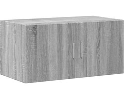 vidaXL Wandkast 80x42,5x40 cm bewerkt hout grijs sonoma eikenkleurig