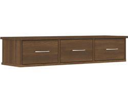 vidaXL - Wandkast - 88x26x18,5 - cm - bewerkt - hout - bruin - eikenkleur