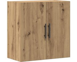 vidaXL - Wandkast - Artisan - Eiken - 60 - x - 31,5 - x - 60 - cm - Bewerkt - hout