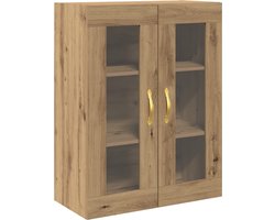 vidaXL - Wandkast - Artisan - Eiken - 69,5 - x - 34 - x - 90 - cm - Bewerkt - hout