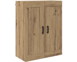 vidaXL - Wandkast - Artisan - Eiken - 69,5 - x - 34 - x - 90 - cm - Bewerkt - hout