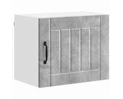 vidaXL - Wandkast - LUCCA - Betongrijs - 50 - x - 31 - x - 40 - cm - Bewerkt - hout