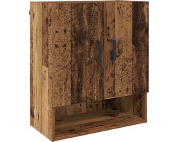 vidaXL - Wandkast - Wandgemonteerd - Oud - hout - 60 - x - 31 - x - 70 - cm - Bewerkt - hout