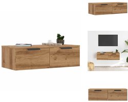 vidaXL Wandkast - Wandkasten - Hangkast - Hangende Kast - Wandkast 68x30x20 cm bewerkt hout artisanaal eikenkleurig