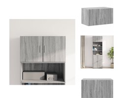vidaXL Wandkast - Wandkasten - Hangkast - Hangende Kast - Wandkast 70x42,5x40 cm bewerkt hout grijs sonoma