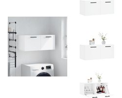 vidaXL Wandkast - Wandkasten - Kast - Bijzetkast - Wandkast 80x36,5x35 cm bewerkt hout wit