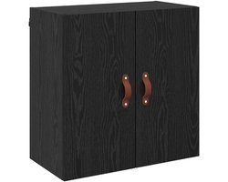 vidaXL - Wandkast - Zwart - eiken - 60 - x - 31 - x - 60 - cm - Bewerkt - hout