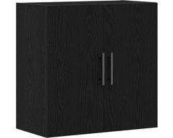 vidaXL - Wandkast - Zwart - Eiken - 60 - x - 31,5 - x - 60 - cm - Bewerkt - hout