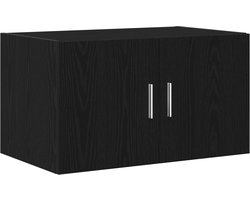 vidaXL - Wandkast - Zwart - eiken - 70 - x - 42.5 - x - 40 - cm - Bewerkt - hout
