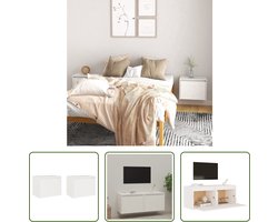 vidaXL - Wandkasten - 2 - st - 45x30x35 - cm - massief - grenenhout - wit