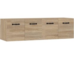 vidaXL - Wandkasten - 2 - st - 80x35x36,5 - cm - bewerkt - hout - sonoma - eikenkleurig