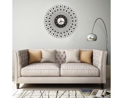 vidaXL - Wandklok - 43 - cm - metaal - zwart