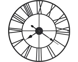 vidaXL - Wandklok - vintage-stijl - met - quartz-mechanisme - XXL - 80 - cm - metaal