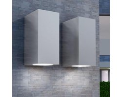 vidaXL Wandlamp buiten boven en onder licht 2 stuks