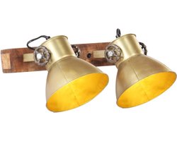 vidaXL Wandlamp industrieel E27 45x25 cm messingkleurig