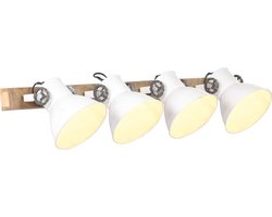 vidaXL Wandlamp industrieel E27 90x25 cm wit