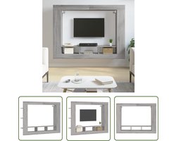 vidaXL Wandmontage Tv Kast - Tv Meubel - Tv-meubel 152x22x113 cm bewerkt hout grijs sonoma eikenkleurig - Tv Stand - Houten Tv Meubilair - Grijze Tv Kast