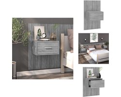 vidaXL Wandnachtkastje - Wandnachtkastjes - Wandgemonteerd Nachtkastje - Wandgemonteerd Bedkastje - Nachtkastje wandgemonteerd grijs sonoma eikenkleurig