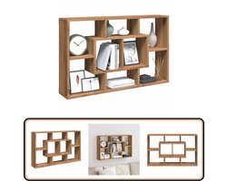 vidaXL - Wandplank - Artisan - Eiken - 85x16x52,5 - cm - Bewerkt - Hout