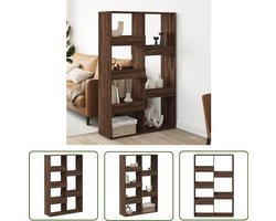 vidaXL Wandplank - Kamerscherm - Kamerscherm 100x33x155,5 cm bewerkt hout bruin eikenkleurig - Kast - Houten Meubel - Opbergruimte