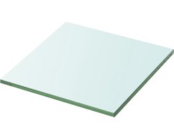 vidaXL Wandplank - Wanddecoratie - Wandschap transparant 20x20 cm glas - Vitrinekast - Glasplaat - Hangend Rek