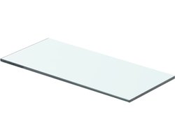 vidaXL Wandplank - Wanddecoratie - Wandschap transparant 40x12 cm glas - Glazen Wandplank - Vitrinekast - Display Case