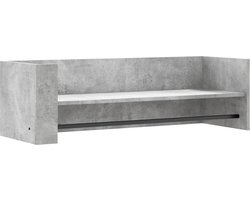 vidaXL - Wandschap - 100x35x30,5 - cm - bewerkt - hout - betongrijs