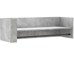 vidaXL Wandschap 100x35x30,5 cm bewerkt hout betongrijs - Wandschap - Wandschappen - Plank - Schap
