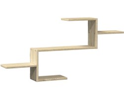 vidaXL - Wandschap - 104x15x49 - cm - bewerkt - hout - sonoma - eikenkleurig