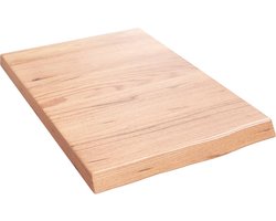 vidaXL - Wandschap - 40x60x(2-4) - cm - behandeld - massief - eikenhout - lichtbruin