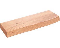 vidaXL - Wandschap - 60x20x6 - cm - behandeld - massief - eikenhout - lichtbruin