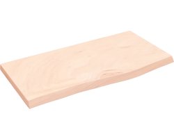 vidaXL - Wandschap - 60x30x2 - cm - onbehandeld - massief - eikenhout