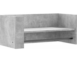 vidaXL - Wandschap - 70,5x35x30,5 - cm - bewerkt - hout - betongrijs