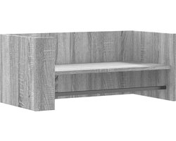 vidaXL - Wandschap - 70,5x35x30,5cm - bewerkt - hout - grijs - sonoma - eikenkleurig