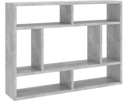vidaXL - Wandschap - 75x16x55 - cm - bewerkt - hout - betongrijs