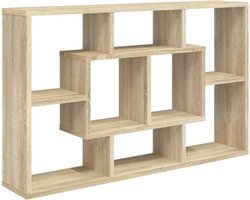 vidaXL - Wandschap - 85x16x52,5 - cm - bewerkt - hout - sonoma - eikenkleurig