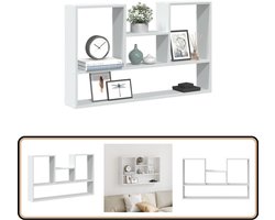 vidaXL Wandschap - 99x15x60 cm - Bewerkt hout - Wit Wandplank - Opbergplanken - Houten Plank - Muurkastje - Minimalistisch Design