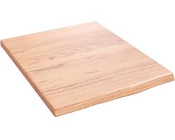 vidaXL Wandschap Massief Eikenhout 40x50x2 cm Wandplank - Eikenhouten Plank - Hangplankje - Bergruimte - Woonaccessoires