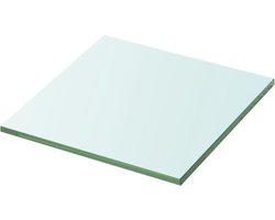 vidaXL - Wandschap - transparant - 30x30 - cm - glas