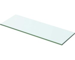 vidaXL - Wandschap - transparant - 50x12 - cm - glas