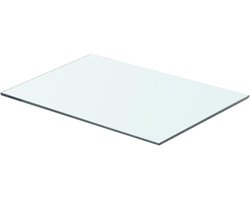 vidaXL - Wandschap - transparant - 50x30 - cm - glas