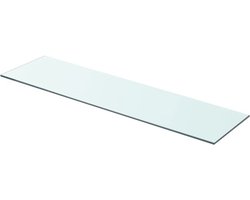 vidaXL - Wandschap - transparant - 80x20 - cm - glas
