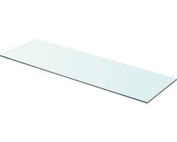 vidaXL - Wandschap - transparant - 80x25 - cm - glas