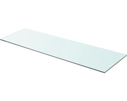 vidaXL - Wandschap - transparant - 90x30 - cm - glas