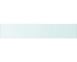 vidaXL Wandschap Transparant Glas 110x20cm Glazen Wandplank - Wandplank Transparant - Vitrinekastje - Displaywand - Woonaccessoires