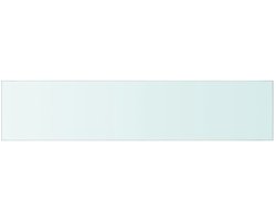 vidaXL Wandschap - Transparant Glas - 90x20 cm Glazen Wandplank - Wanddisplay - Vitrinekast - Muurschaap - Hangend Rek